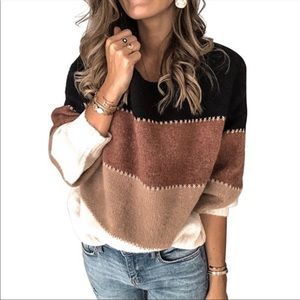 Vici Tan Colorblock Sweater